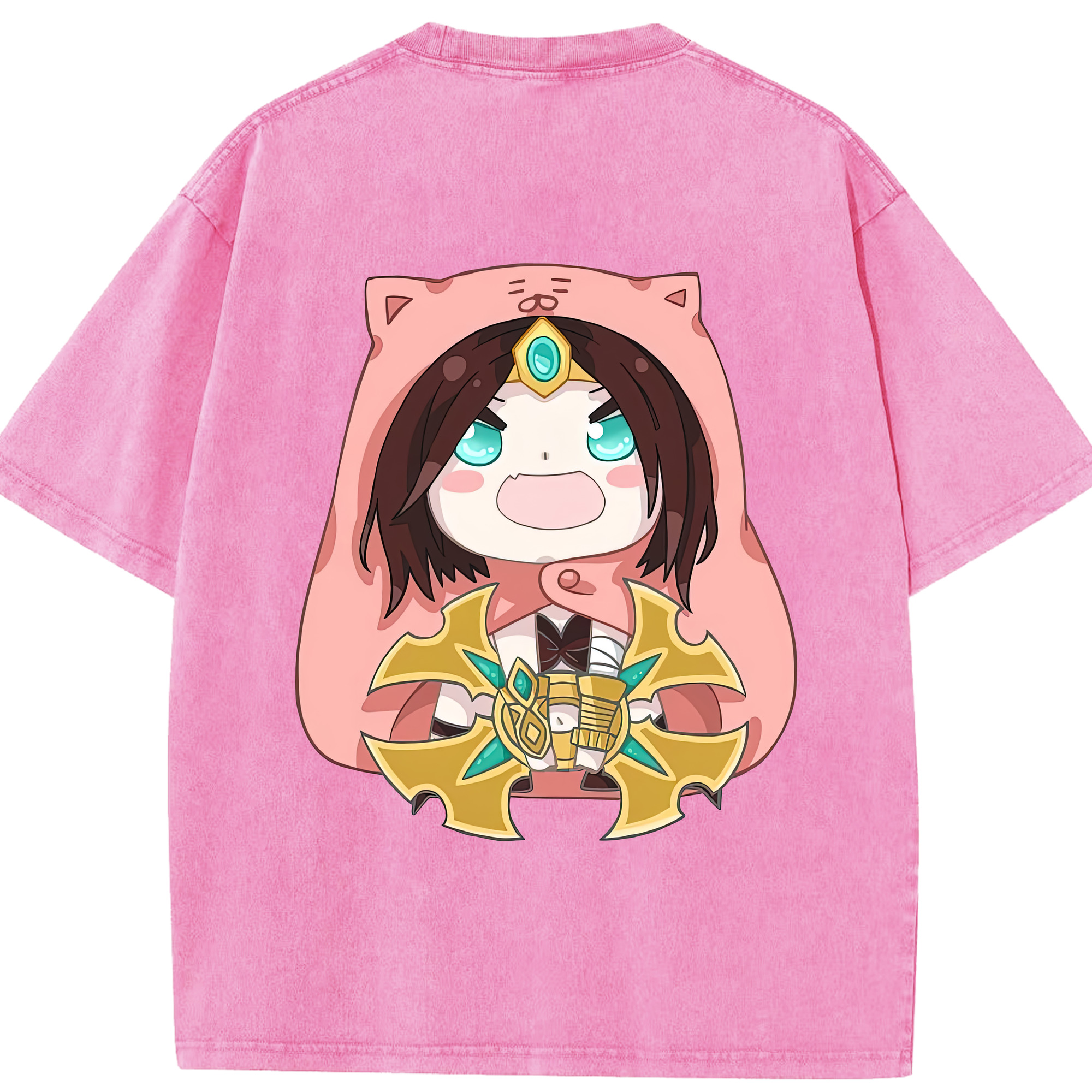リーグ・オブ・レジェンド League of Legends LOL 綿100% ヴィンテージ風 半袖Tシャツ（背面プリント）